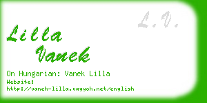 lilla vanek business card